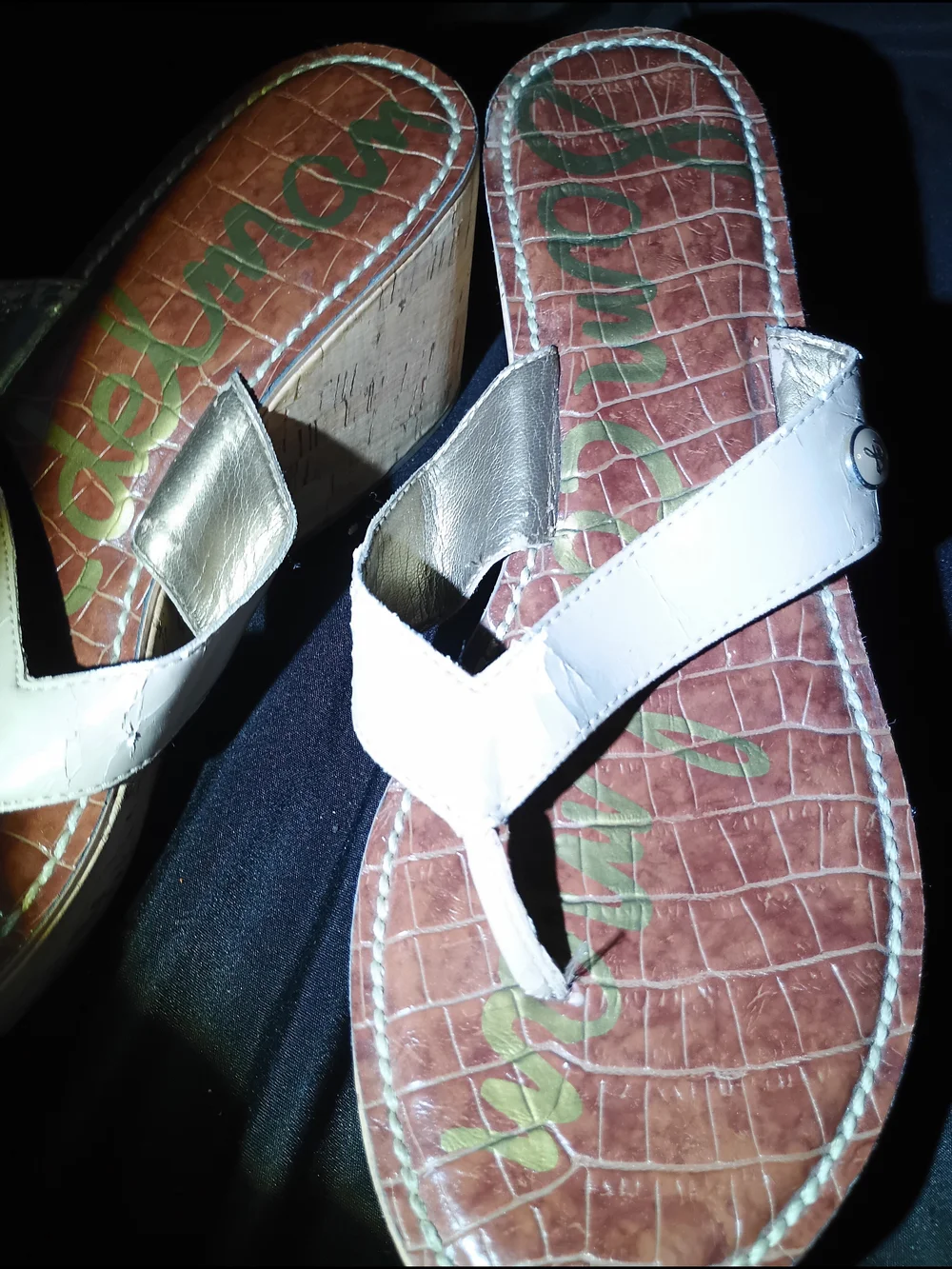 Flawed Sam Edelman Cream Cork Wedges
